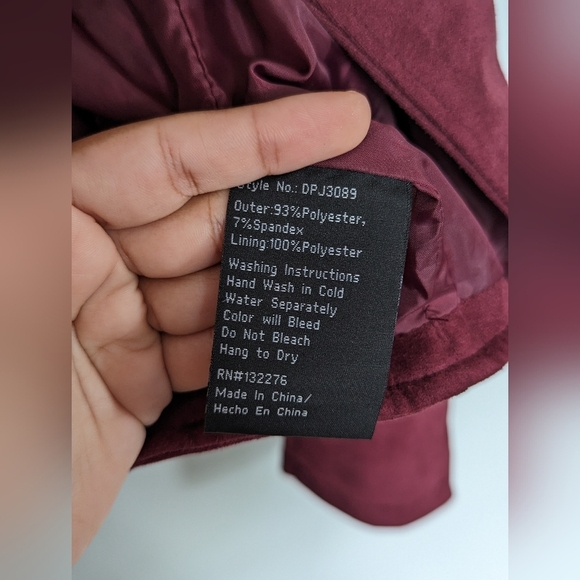 Coalition LA Burgundy Soft Moto Jacket NWOT - Picture 5 of 11